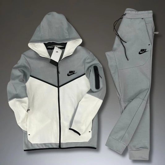 Σετ Nike Tech Fleece Γκρι-Λευκό